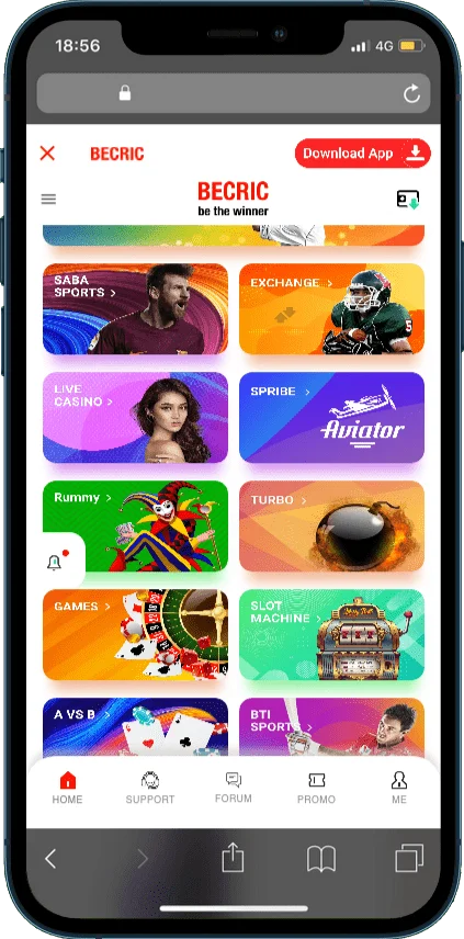 Becric app for iOS